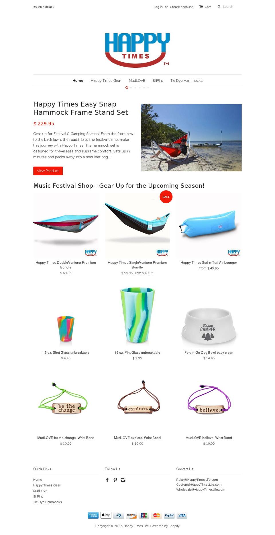 happytimeslife.com shopify website screenshot