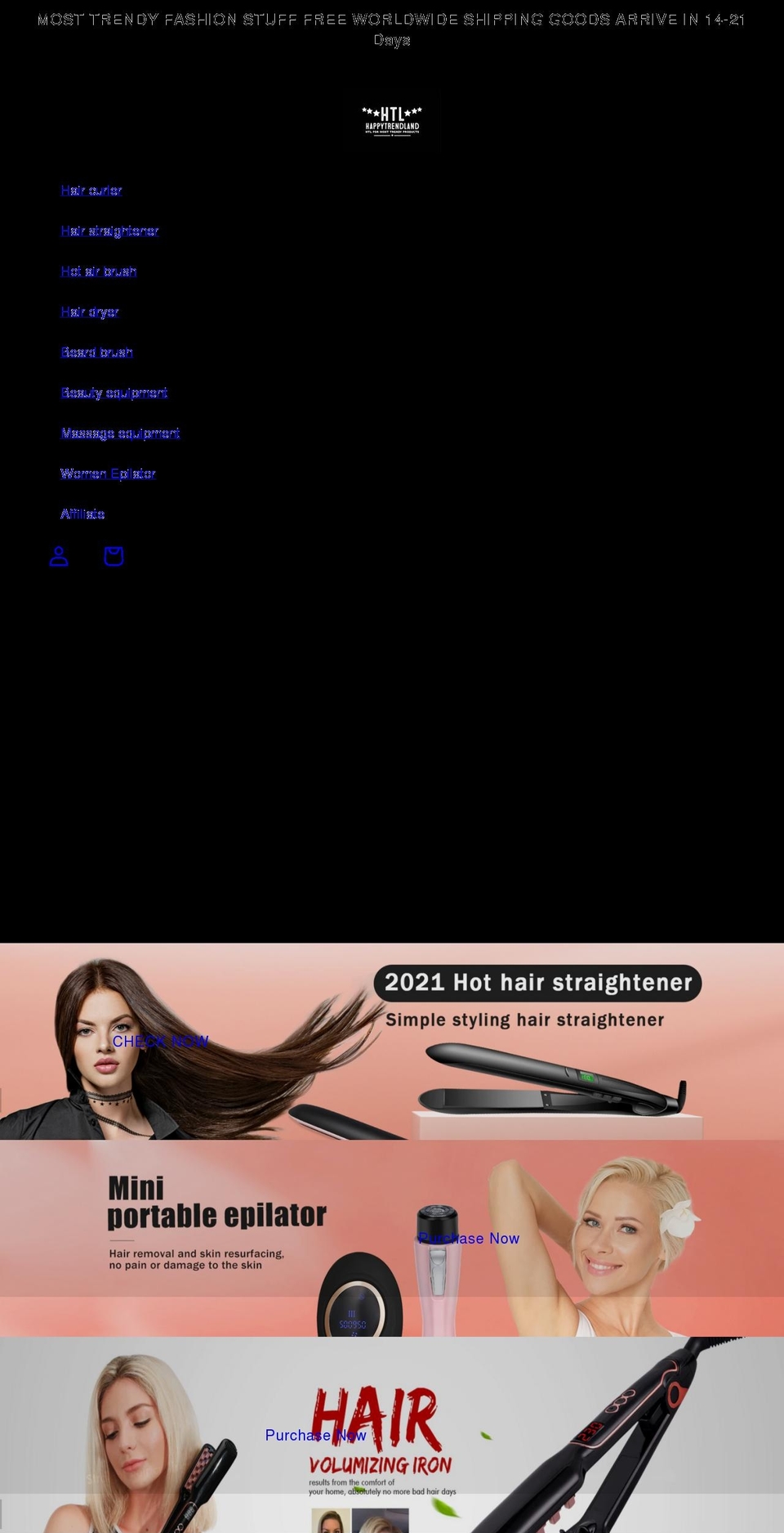 happytrendland.com shopify website screenshot
