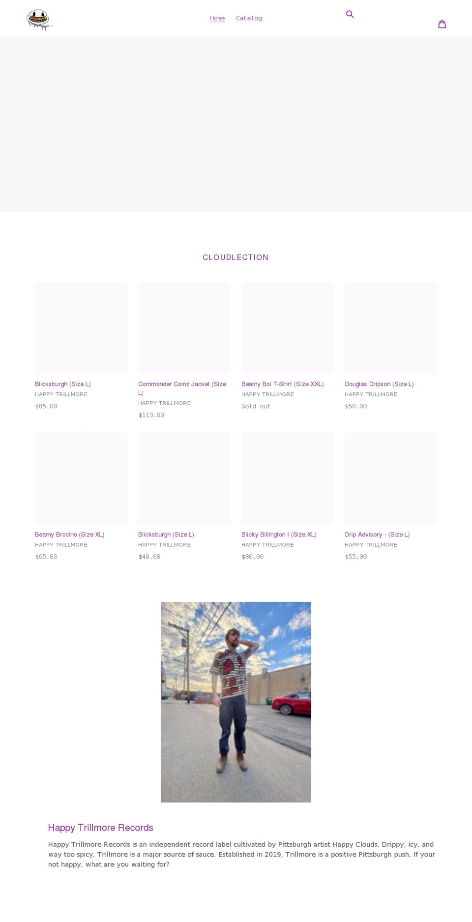 happytrillmore.com shopify website screenshot