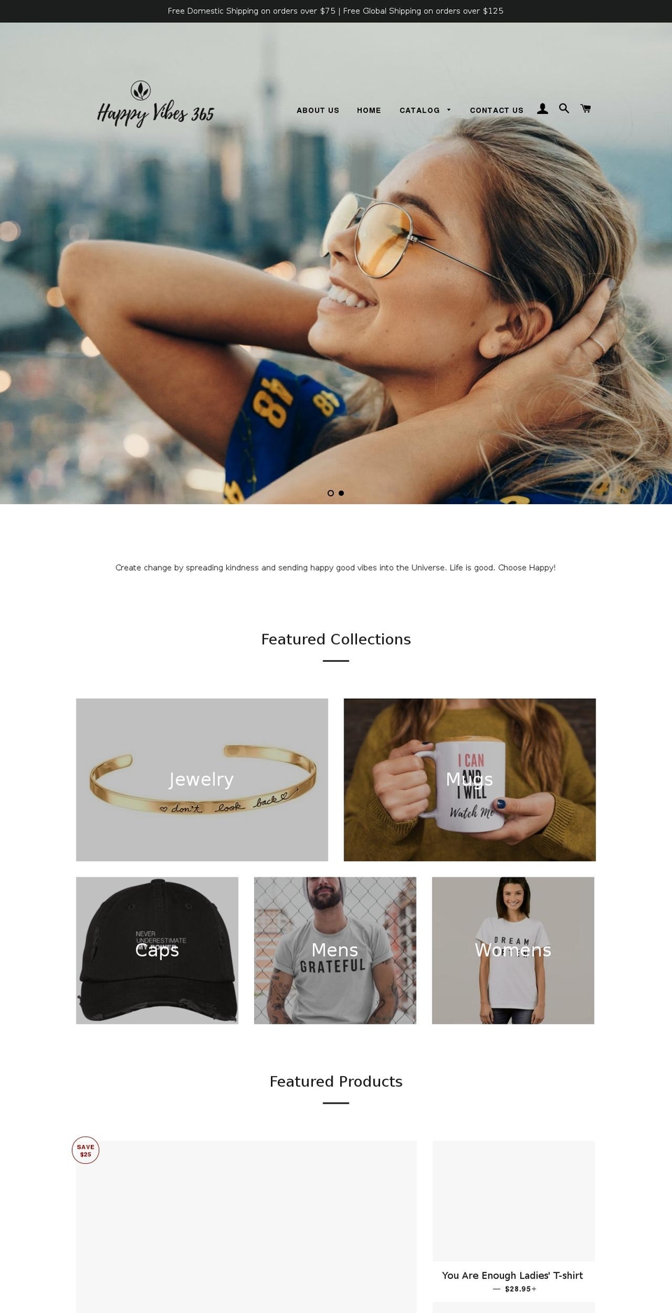 happyvibes365.com — Shopify storefront screenshot