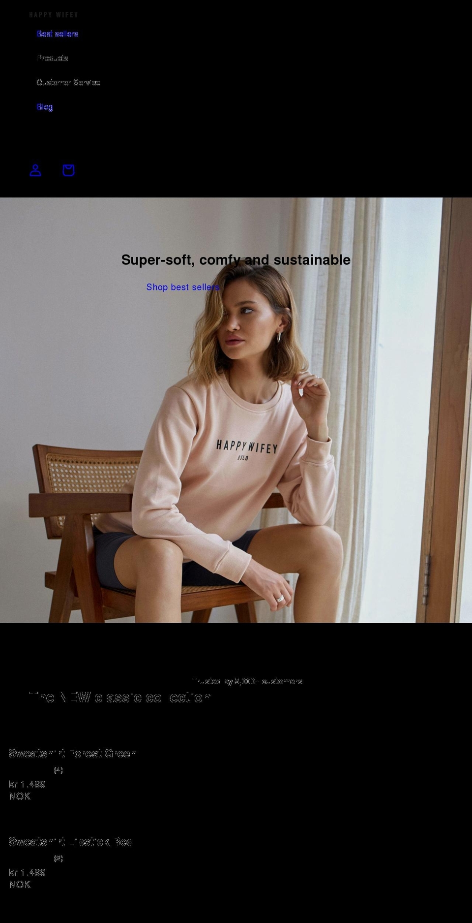 happywifey.com shopify website screenshot