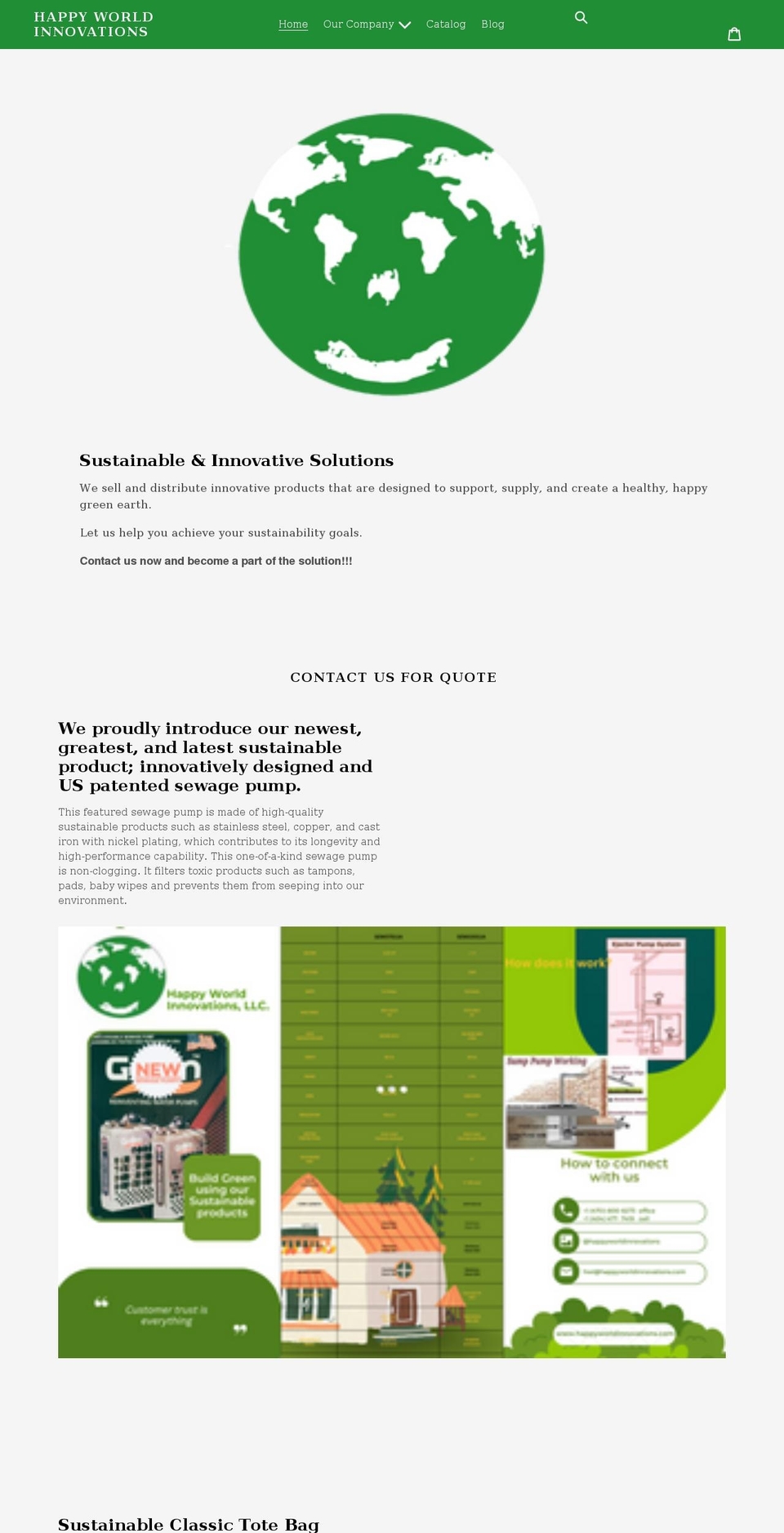 happyworldinnovations.com shopify website screenshot