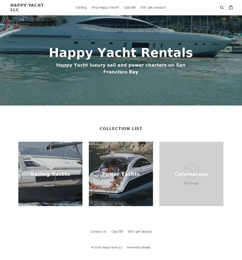 happyyachtllc.com — Shopify storefront screenshot
