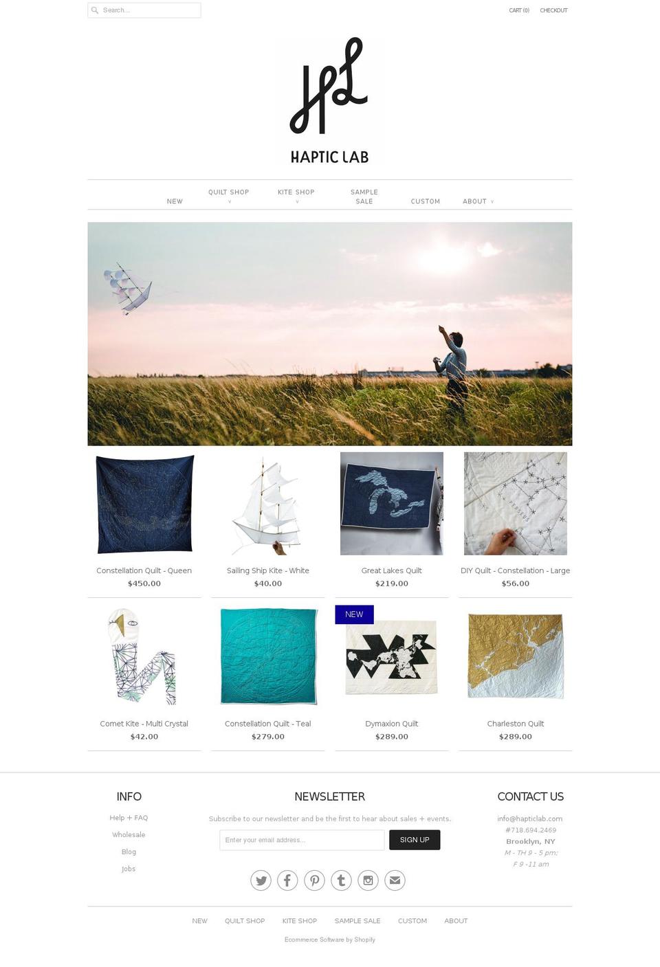 hapticlab.com shopify website screenshot