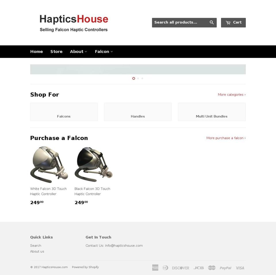hapticshouse.com shopify website screenshot