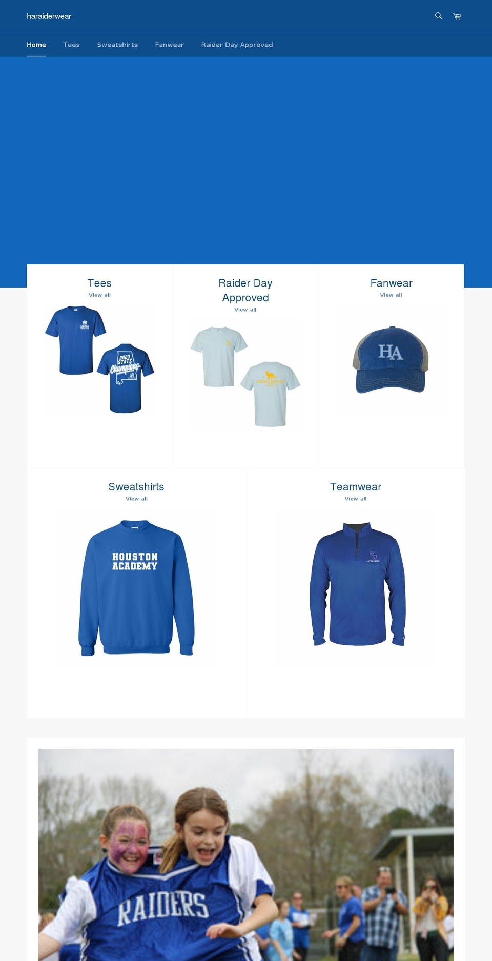 haraiderwear.com shopify website screenshot