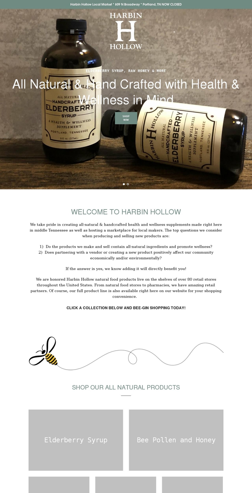 harbinhollow.com shopify website screenshot