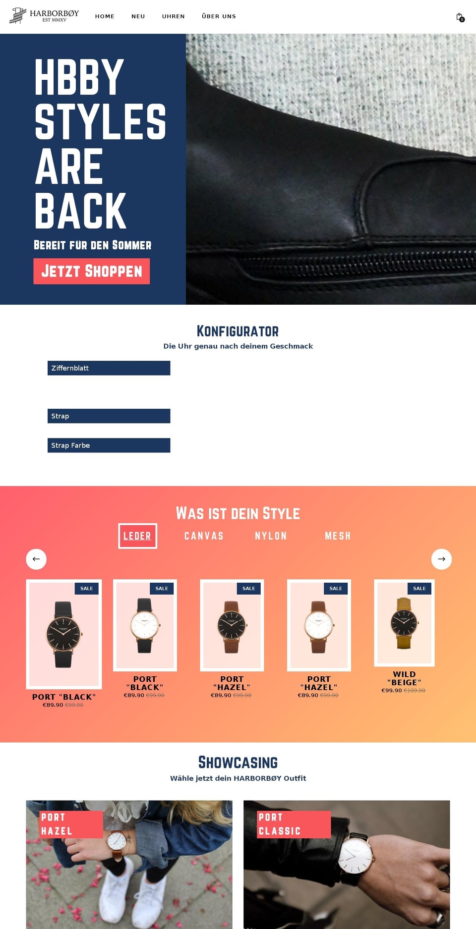 harborboy.de shopify website screenshot