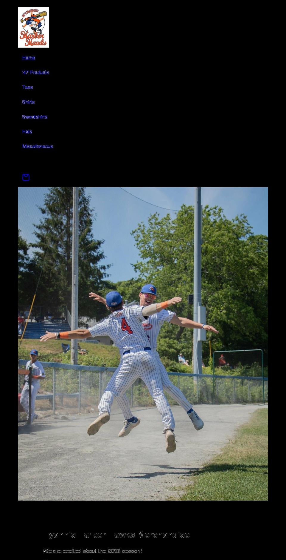 harborhawksmerchandise.com shopify website screenshot
