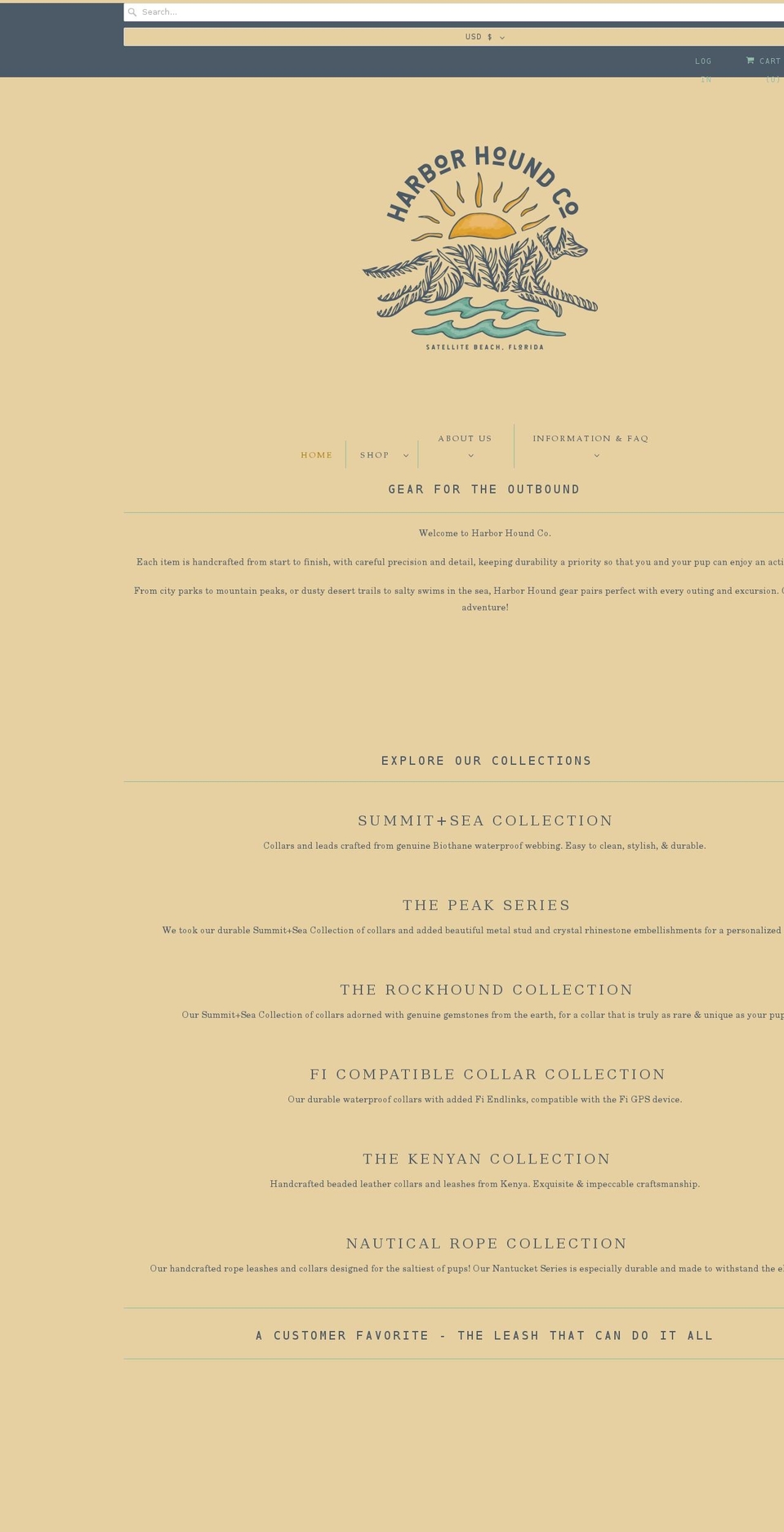 harborhoundco.com shopify website screenshot