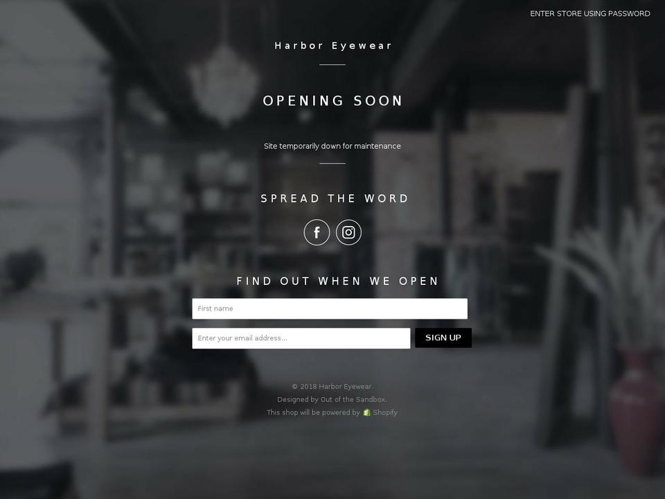 harboroptic.com shopify website screenshot