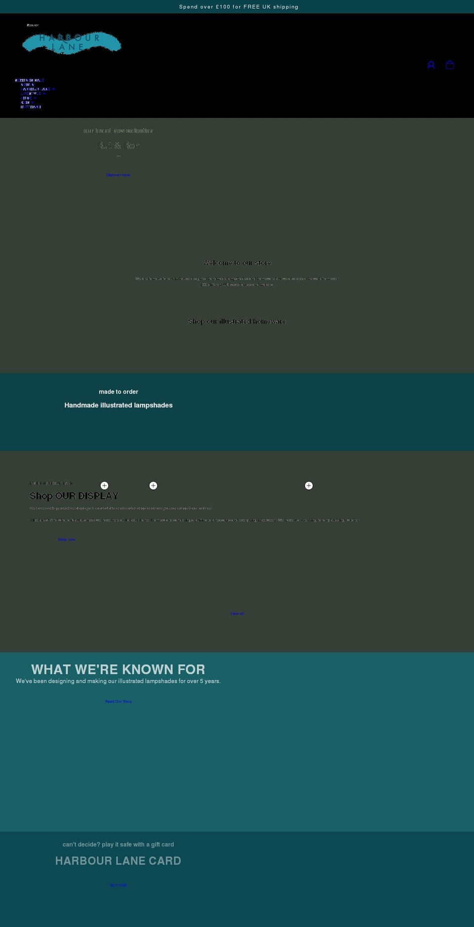 harbourlane.com shopify website screenshot
