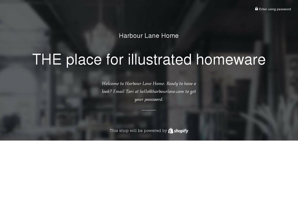 harbourlanehome.com shopify website screenshot