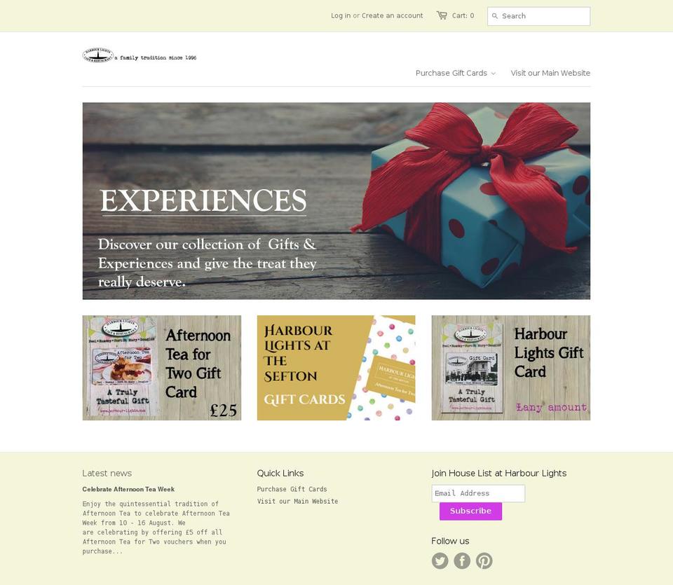 harbourlights.biz shopify website screenshot