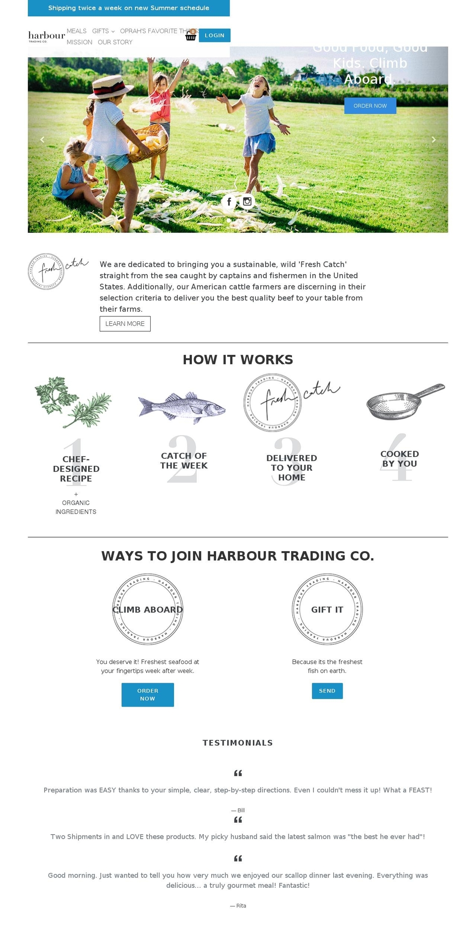 harbourtrading.com shopify website screenshot