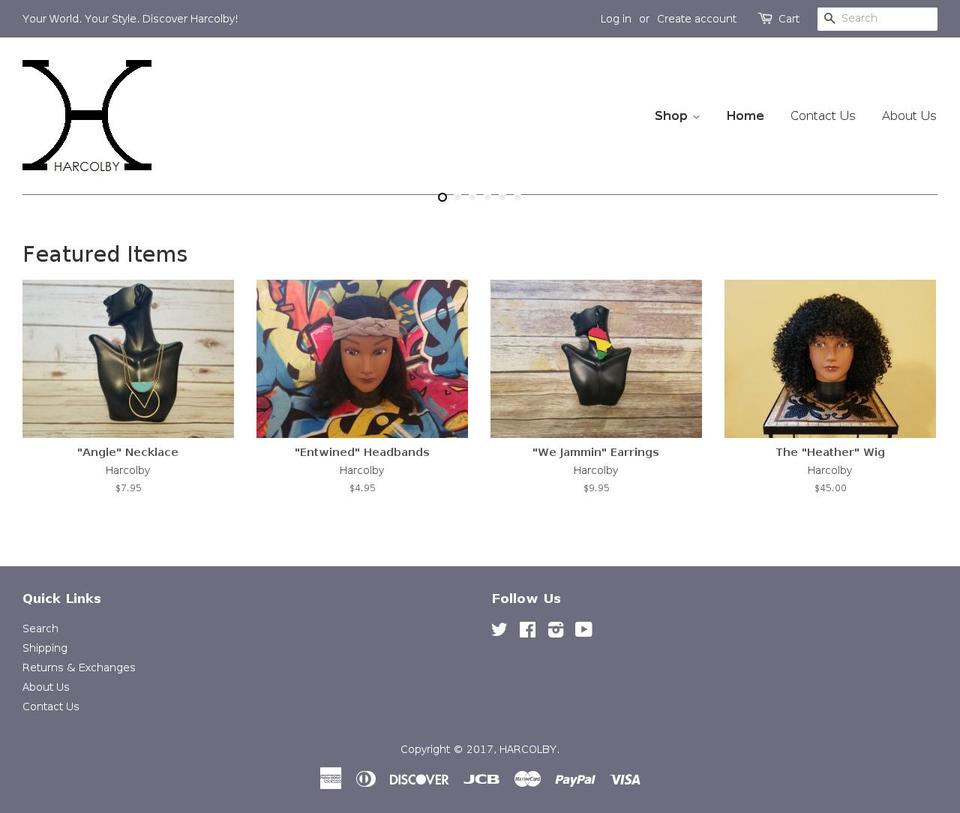 harcolby.com shopify website screenshot
