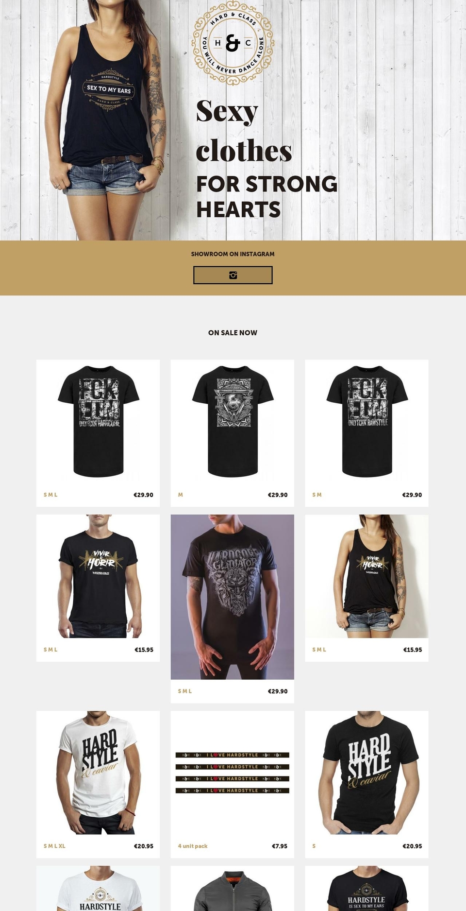 hardandclass.com shopify website screenshot