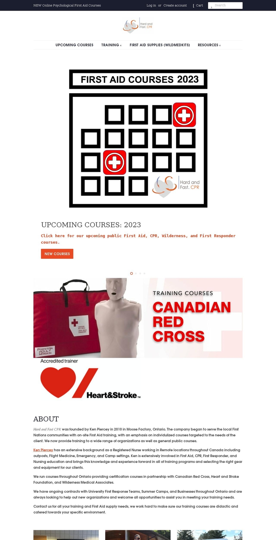 hardandfastcpr.com shopify website screenshot