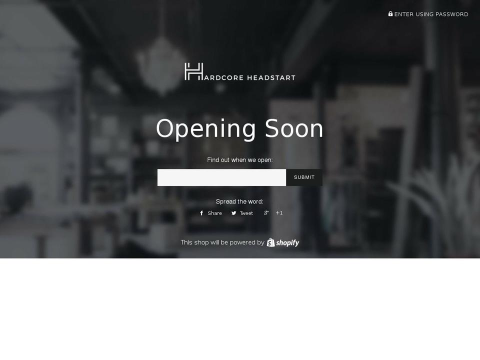 Real Shopify theme site example hardcoreheadstart.com.au