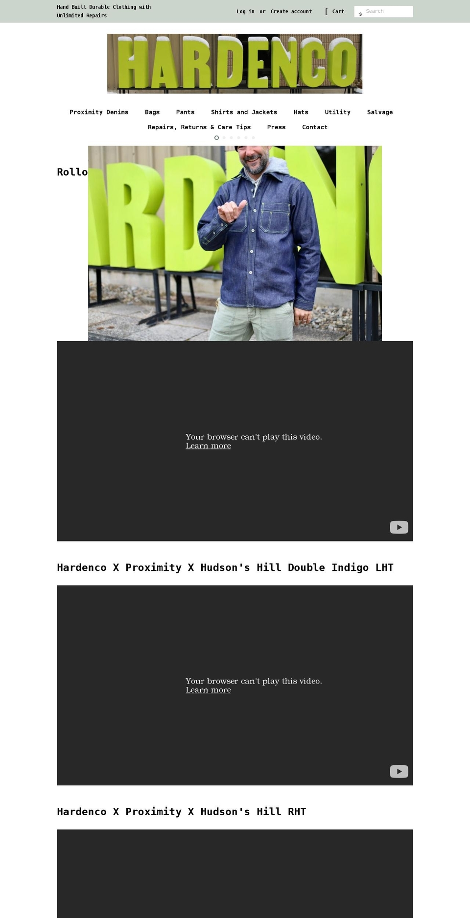 hardenco.com shopify website screenshot