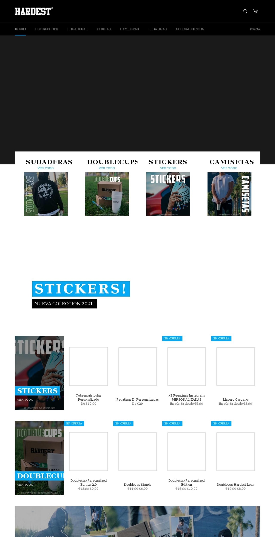 hardestclothing.com shopify website screenshot