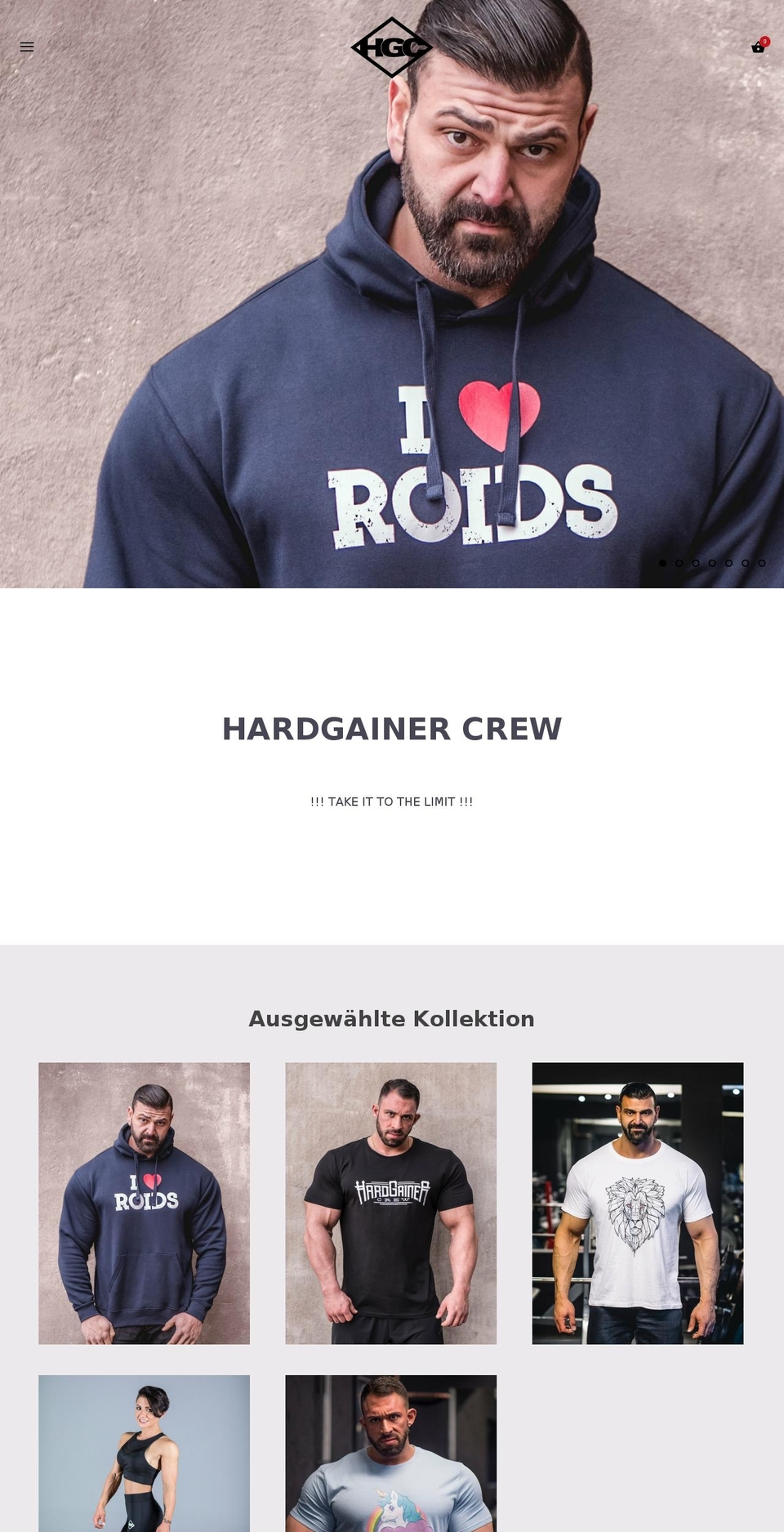 hardgainercrew.com shopify website screenshot