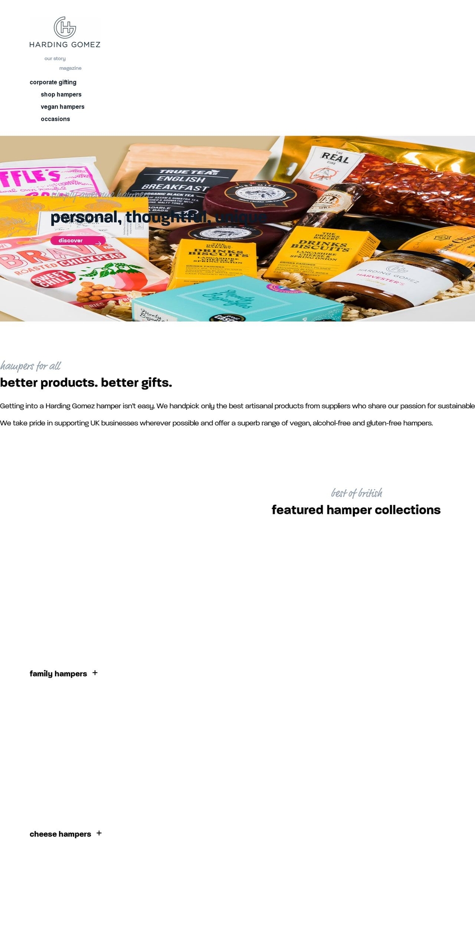 hardinggomez.com shopify website screenshot