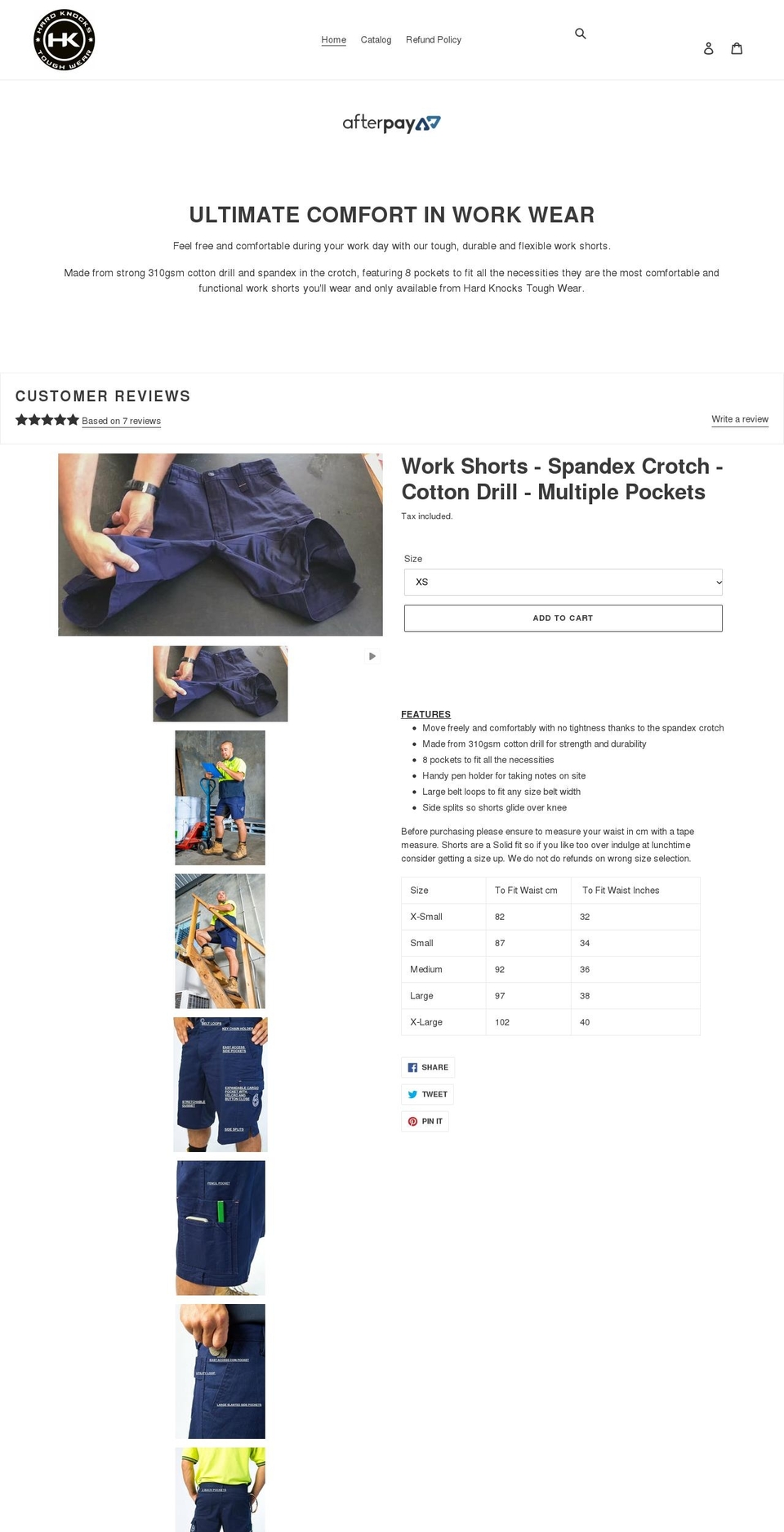 hardknockstoughwear.com shopify website screenshot