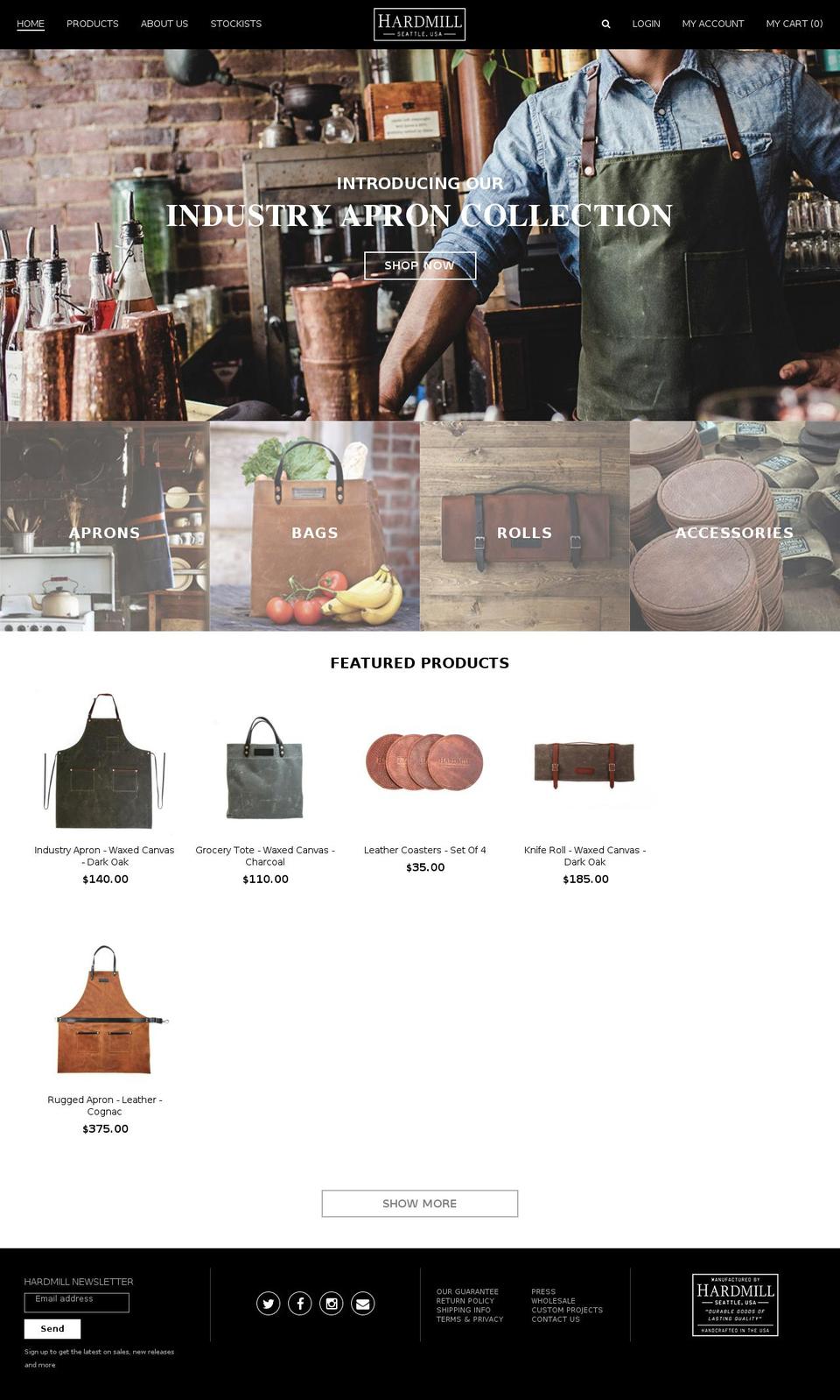 hardmill.com shopify website screenshot