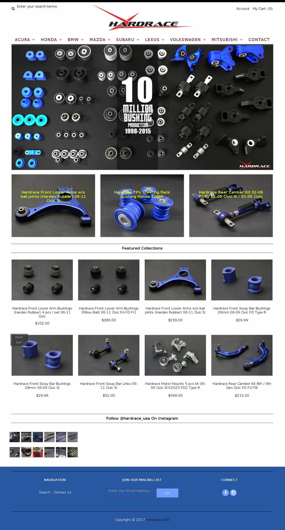 hardraceusa.com shopify website screenshot