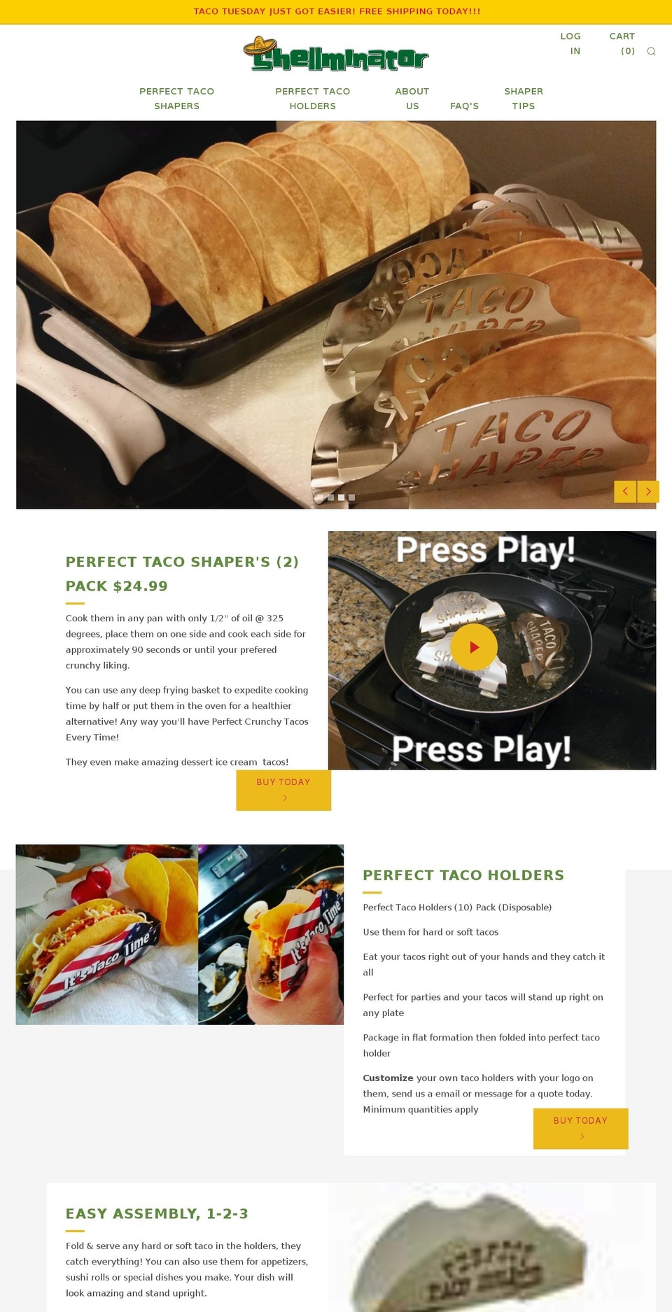 hardshelltaco.com — Shopify storefront screenshot
