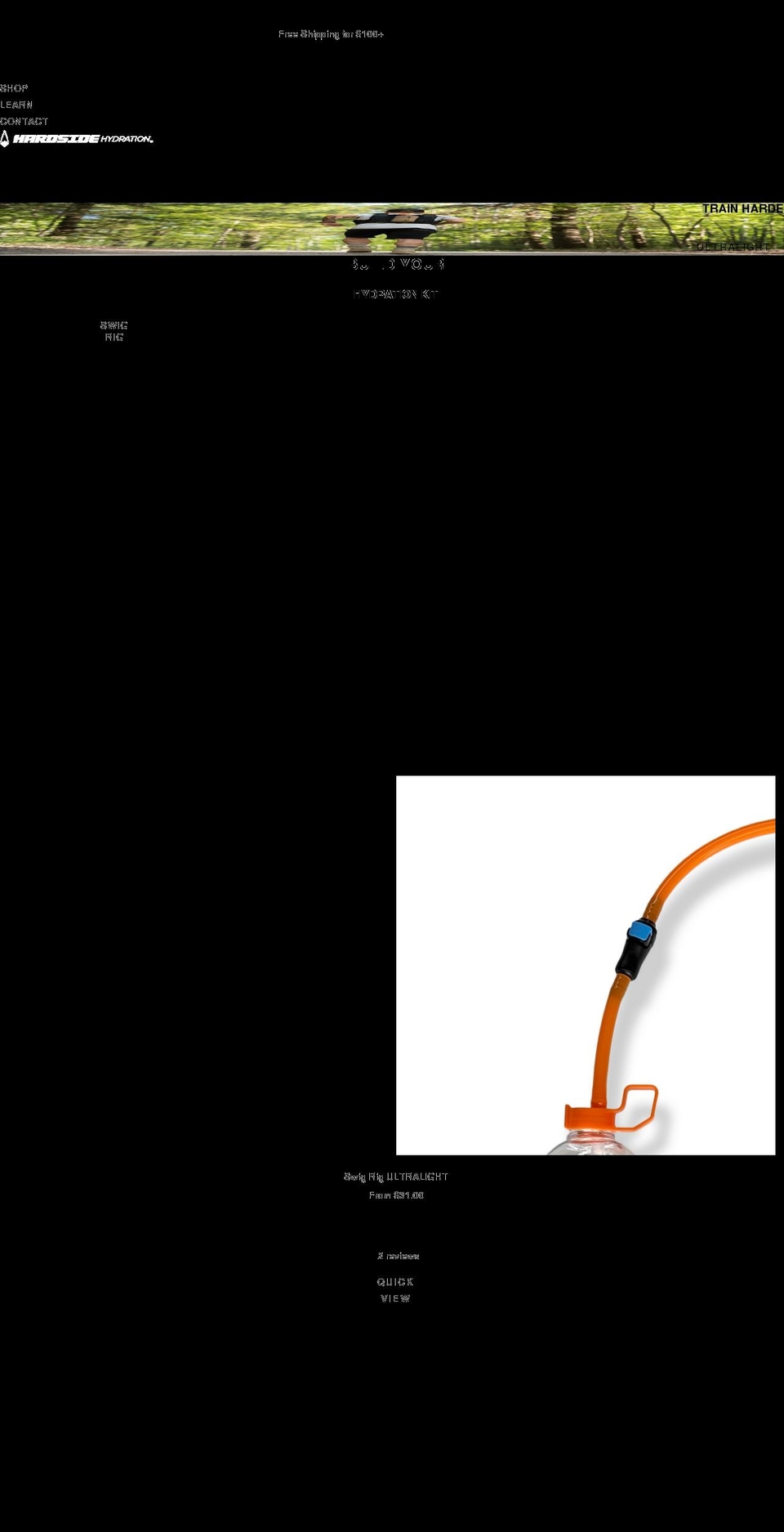 hardsidehydration.com shopify website screenshot