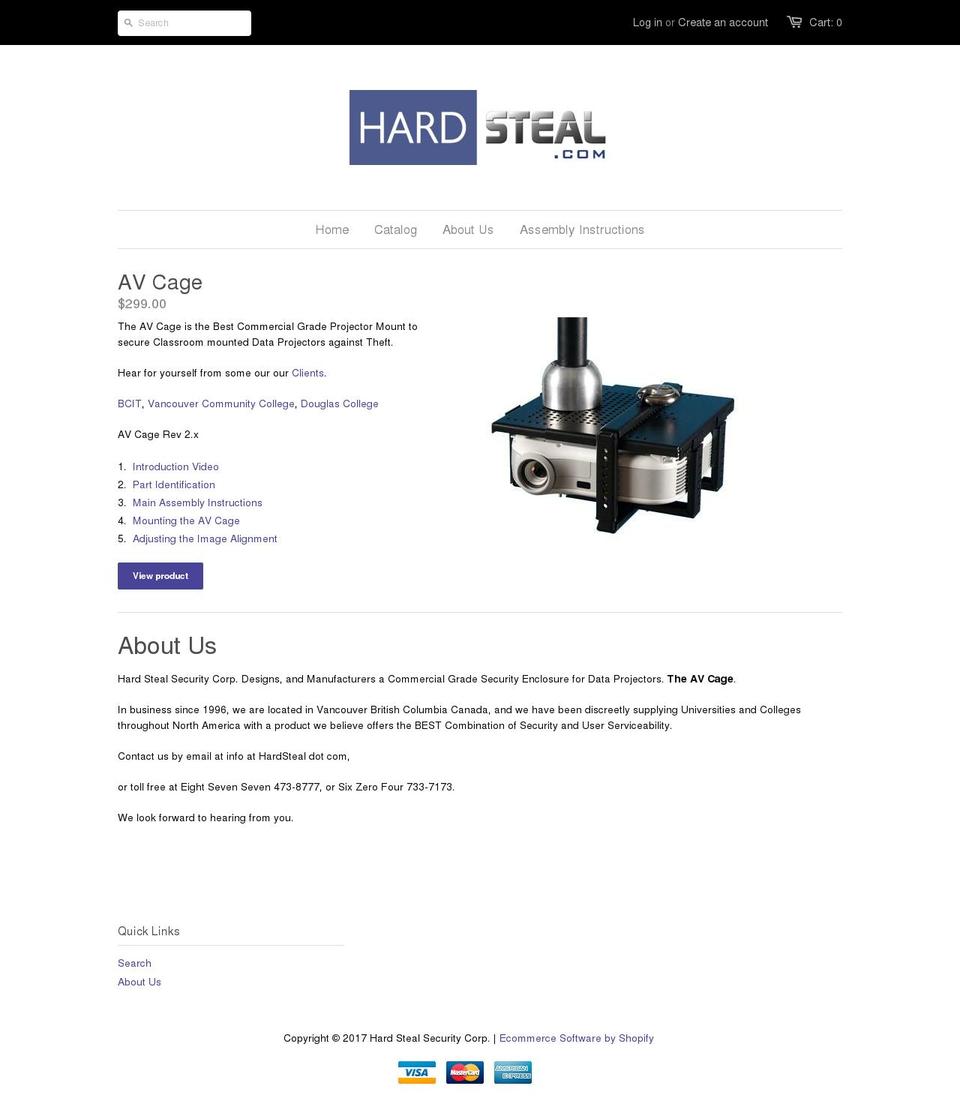 hardsteal.com shopify website screenshot