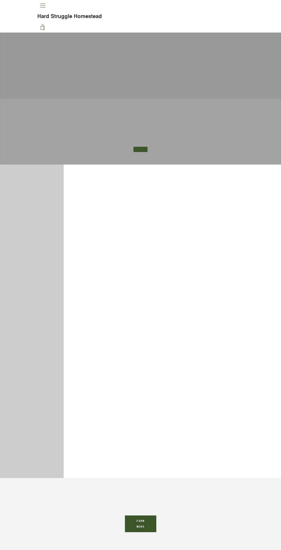 hardstrugglehomestead.com shopify website screenshot