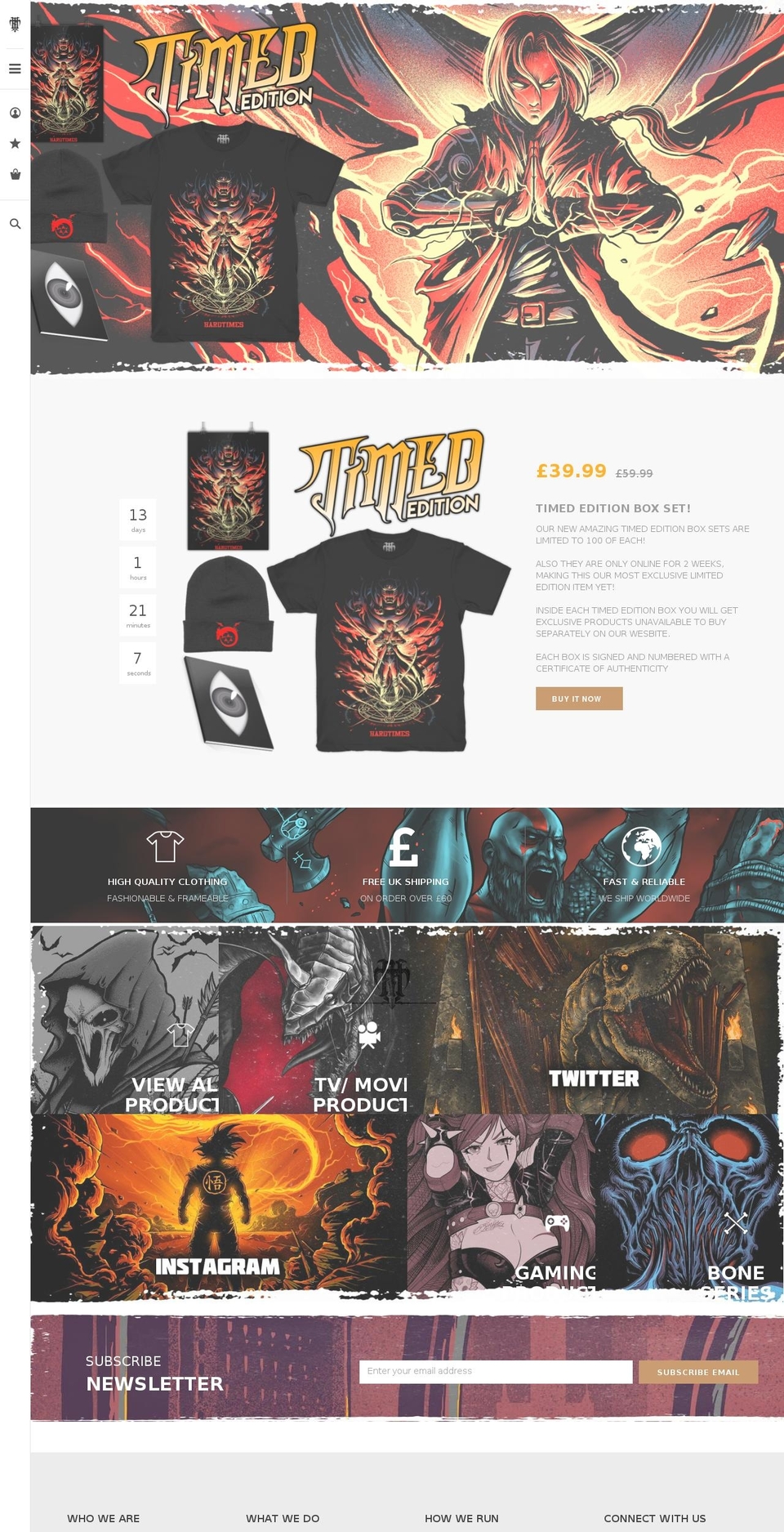 hardtimesclothing.co.uk shopify website screenshot