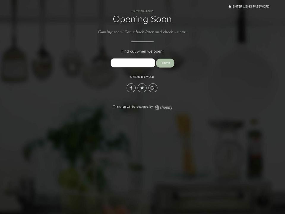 hardware.town shopify website screenshot