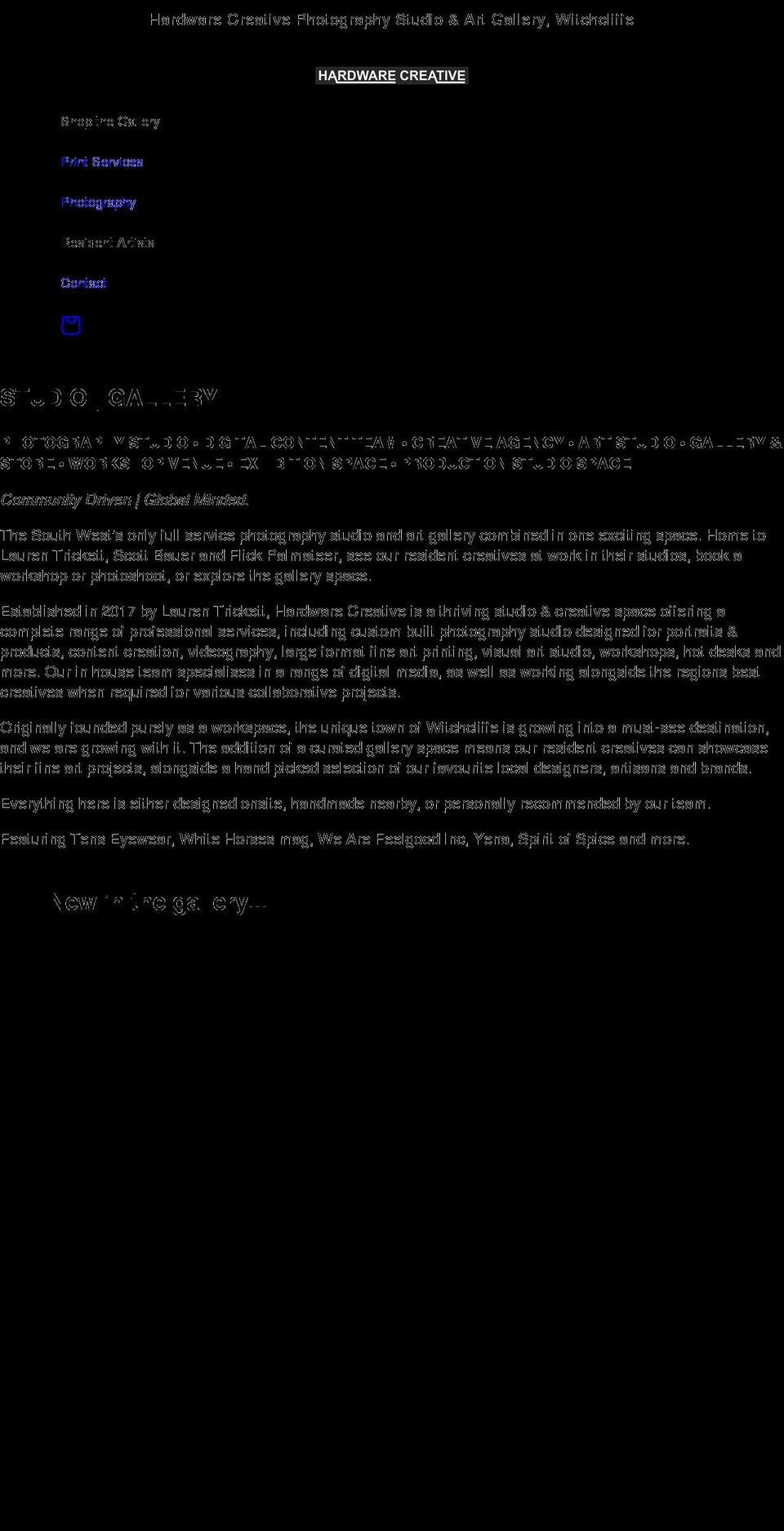 hardwarecreative.com shopify website screenshot