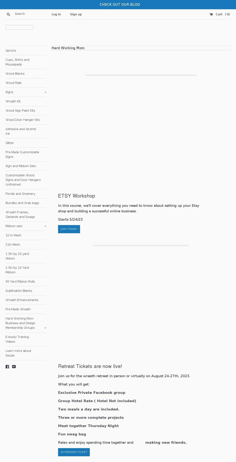 hardworkingmomstore.com shopify website screenshot