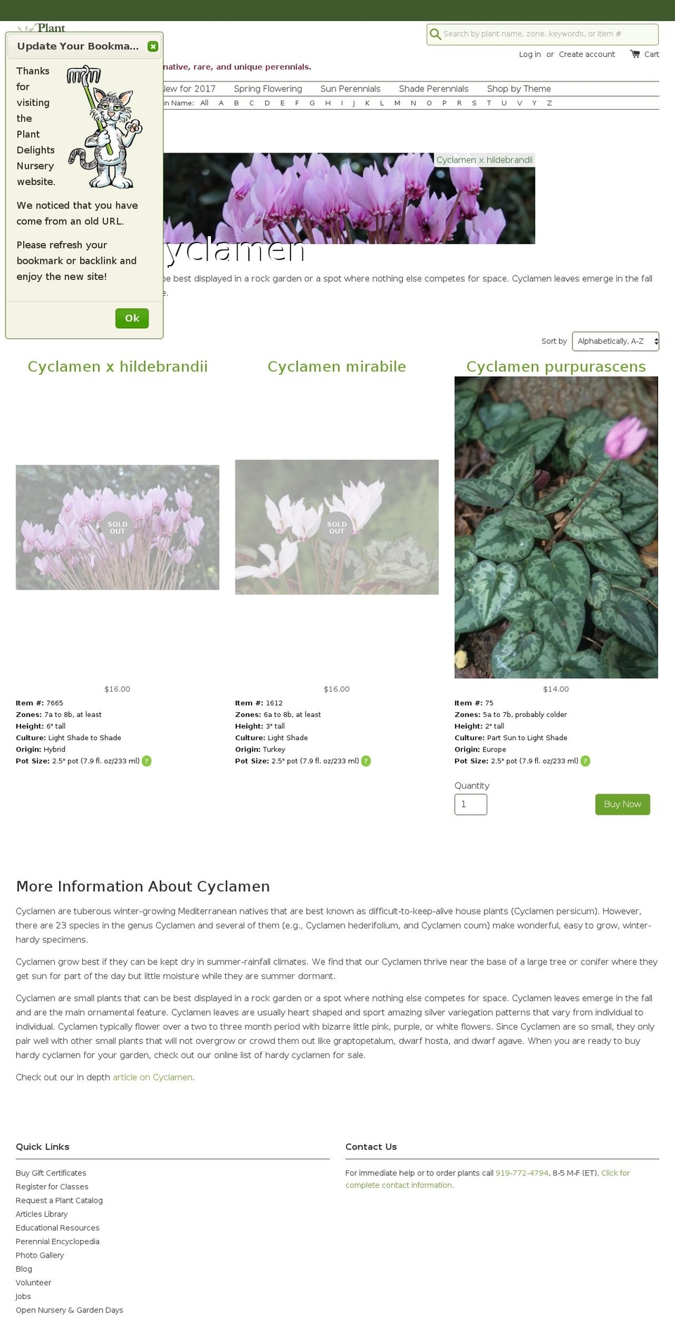 PDN Theme Shopify theme site example hardycyclamen.net