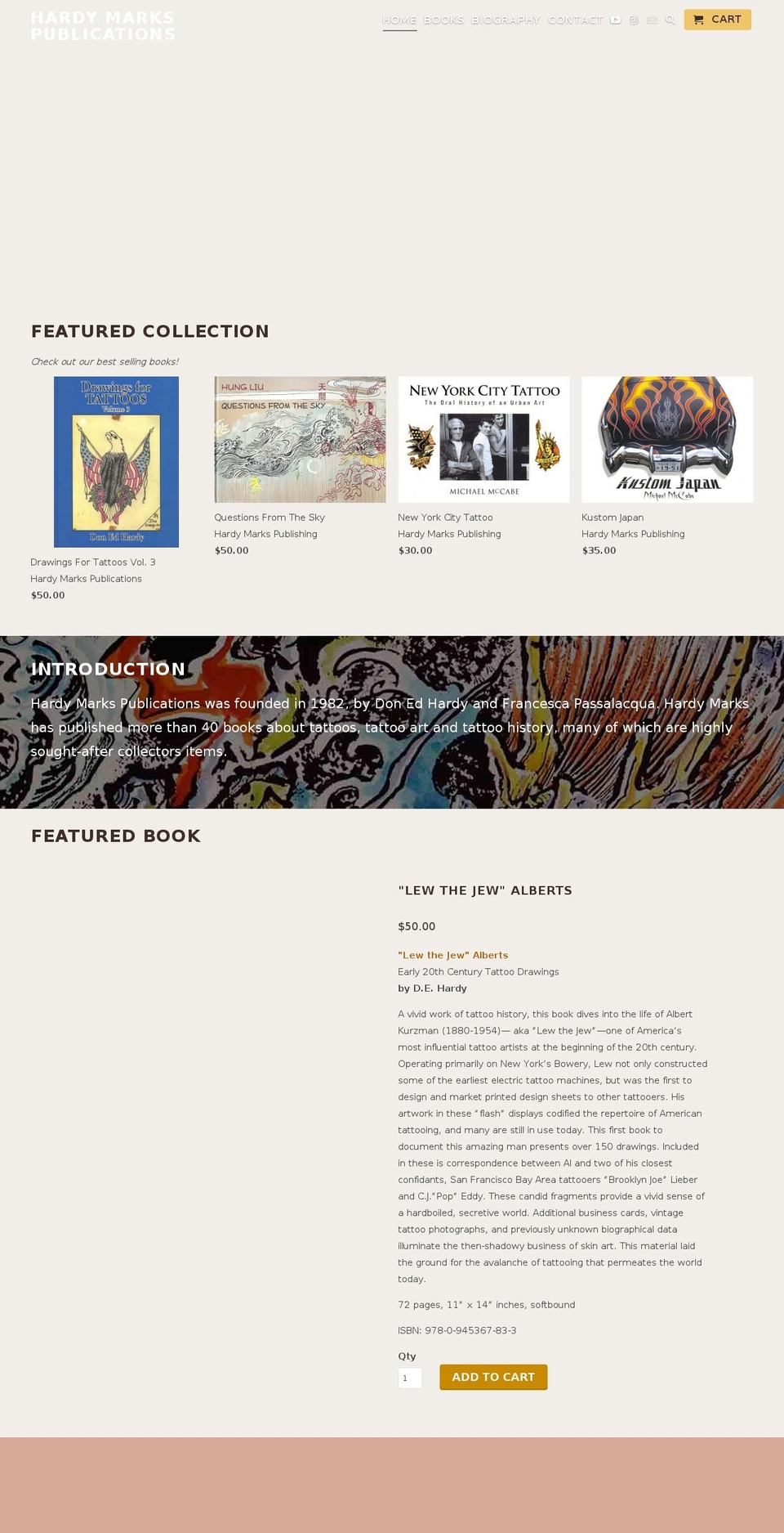 hardymarks.com — Shopify storefront screenshot