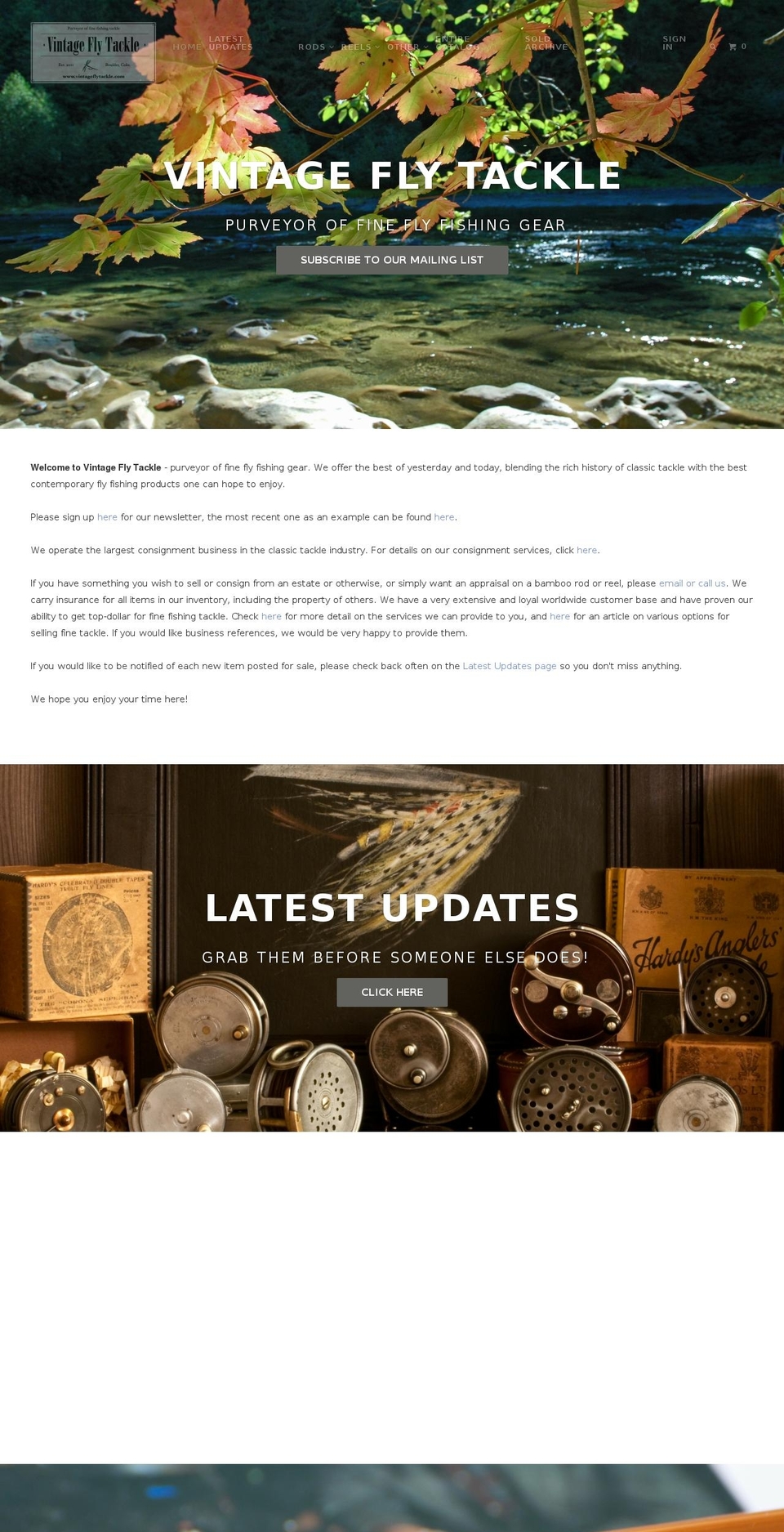 hardyreel.com shopify website screenshot
