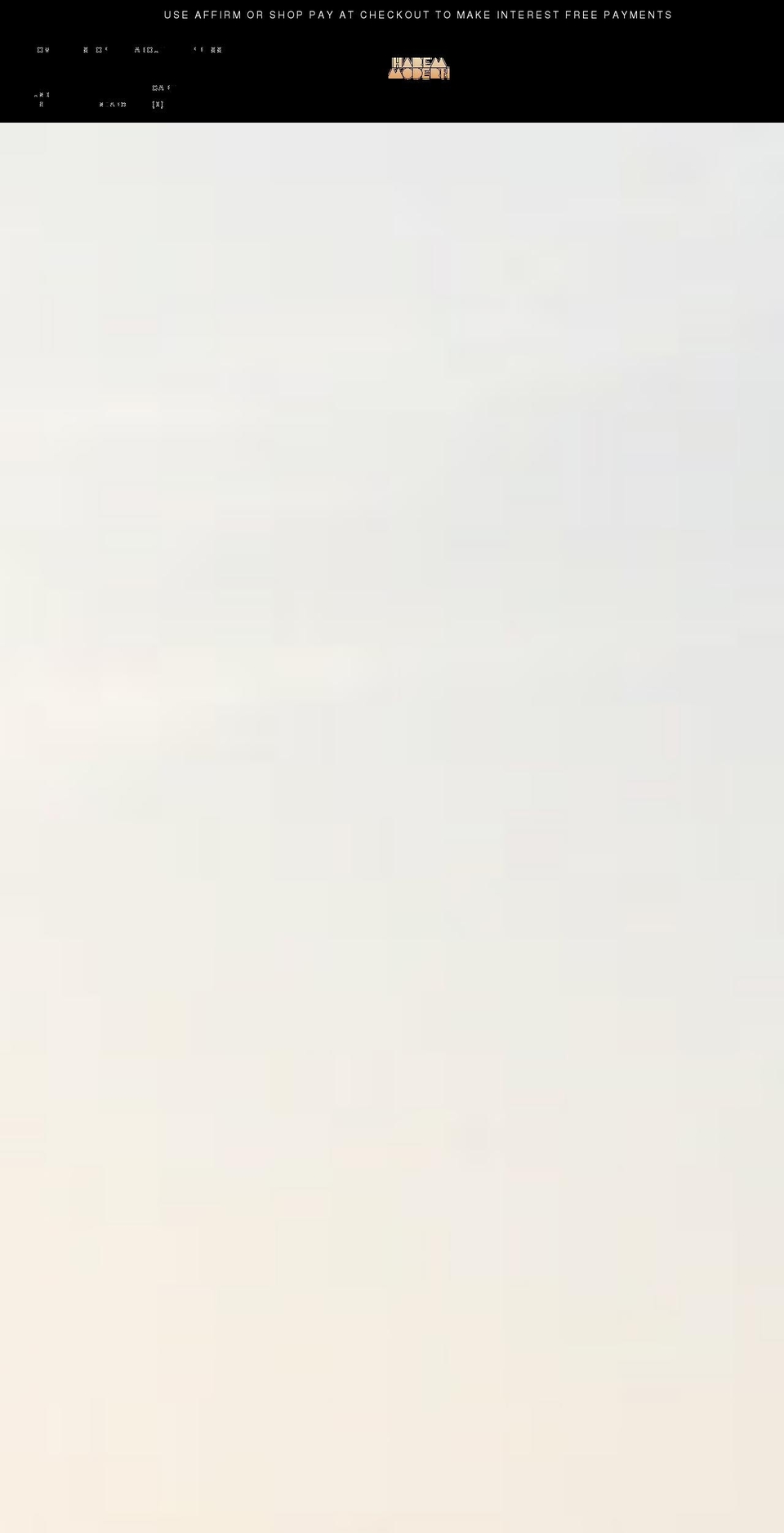 haremmodern.com shopify website screenshot