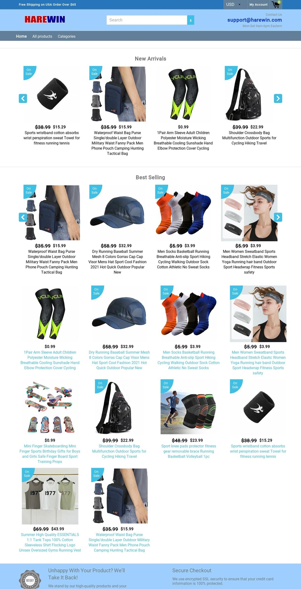 harewin.myshopify.com shopify website screenshot
