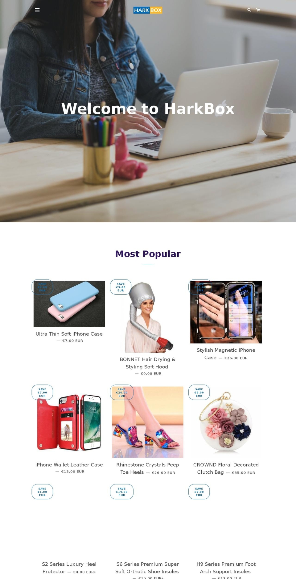 harkbox.com — Shopify storefront screenshot