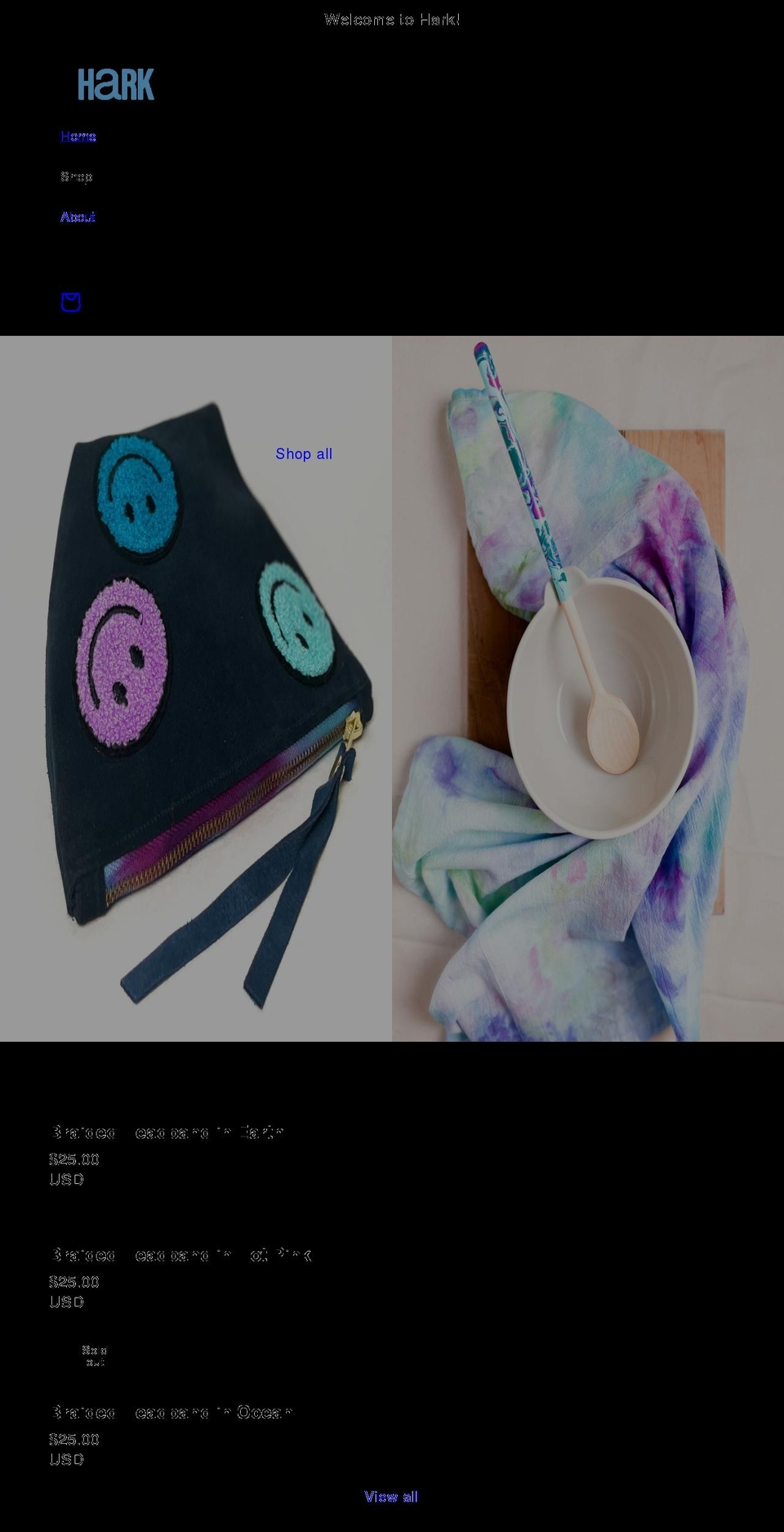 harkmade.com shopify website screenshot