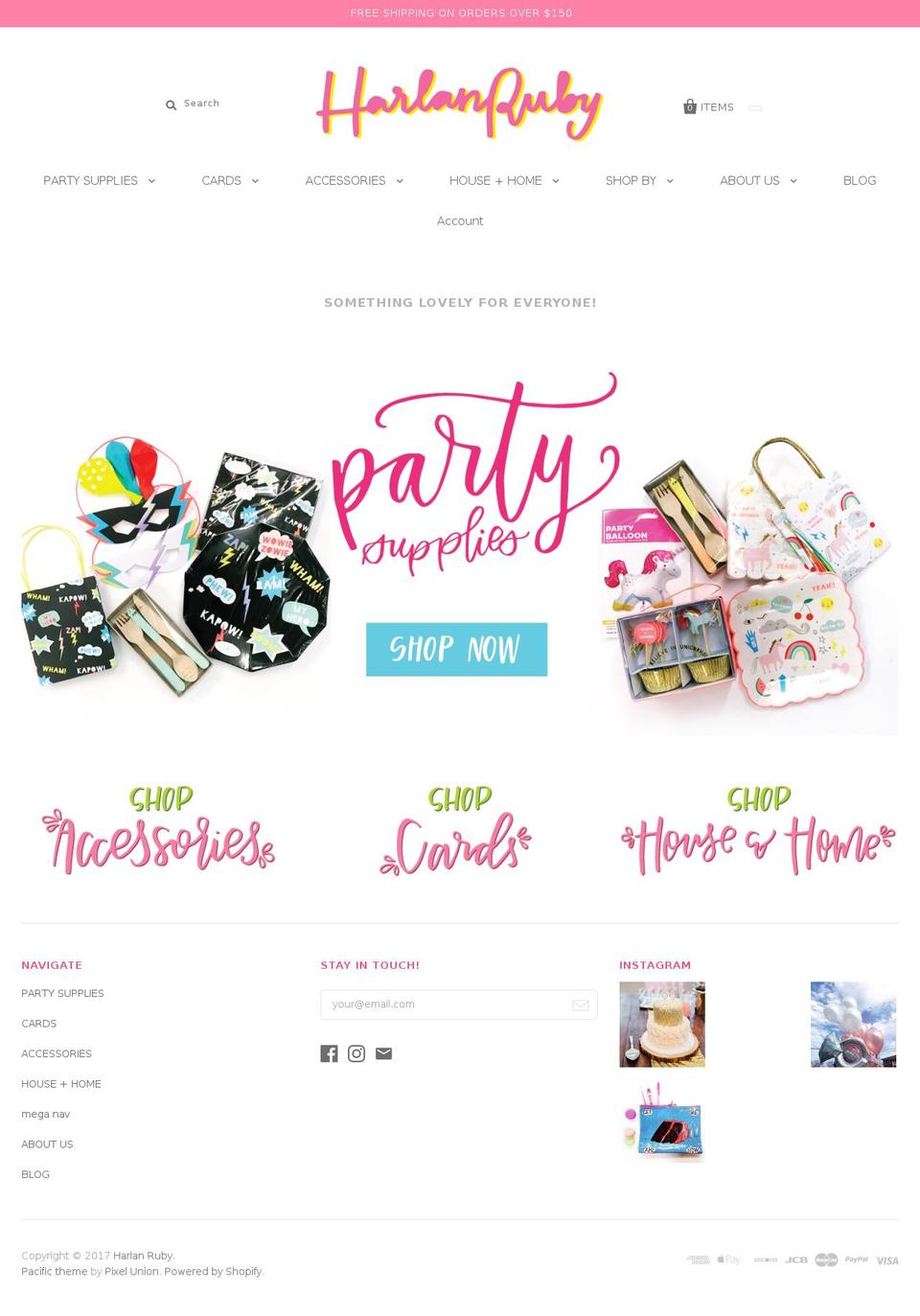 harlanruby.com shopify website screenshot