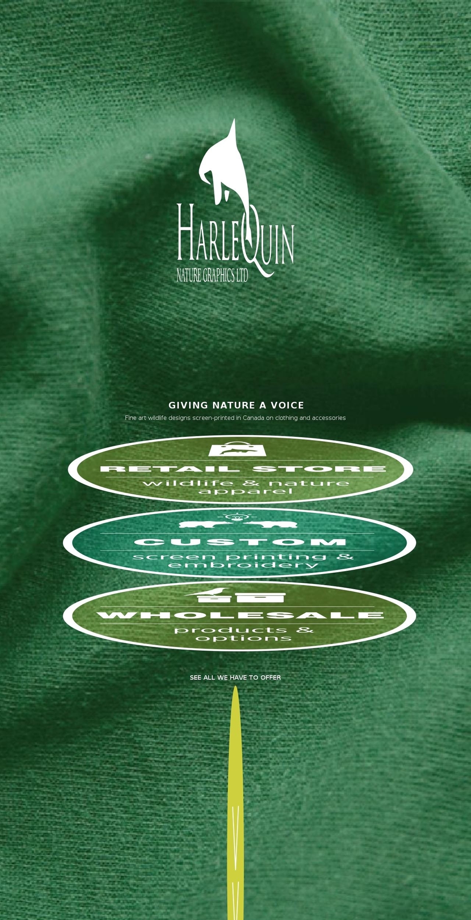Harlequin Nature Graphics Shopify theme site example harlequinnaturegraphics.com