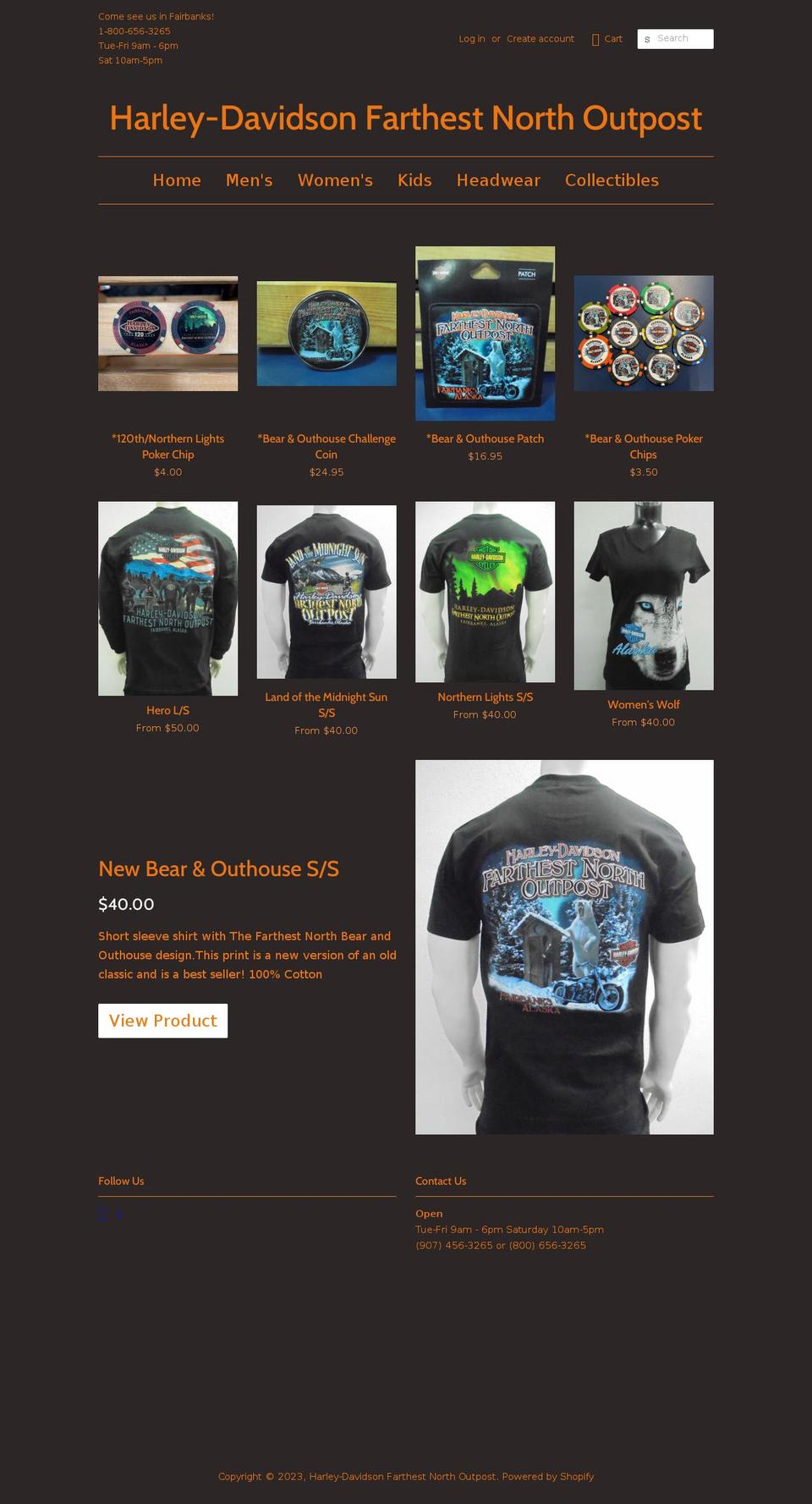 harley-davidson-farthest-north-outpost.myshopify.com shopify website screenshot
