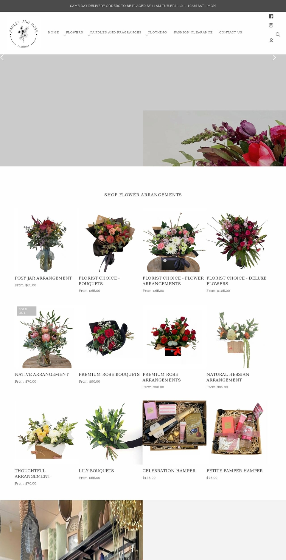 harleyandrose.net shopify website screenshot