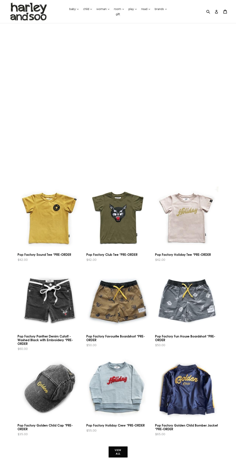harleyandsoo.com.au shopify website screenshot